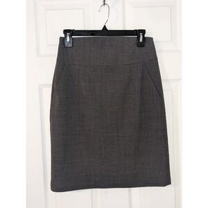 Banana Republic‎ Classic Gray Wool Pencil Skirt Stretch Career Office Size 4